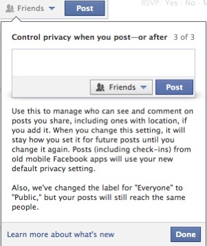 Facebook - Comment obtenir les nouveaux paramètres de confidentialité ?